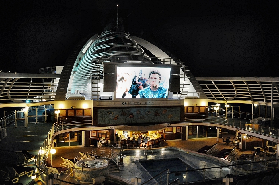 Movies at dawn for teens at Princess cruise Ships